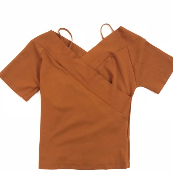 G.V.G.V. Terracotta off shoulder blouse - Picture 2 of 4